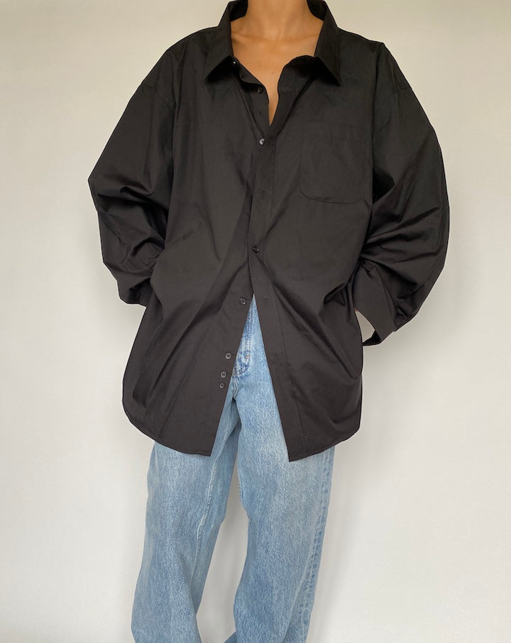 VINTAGE OVERSIZED BLACK SHIRT 1468-4