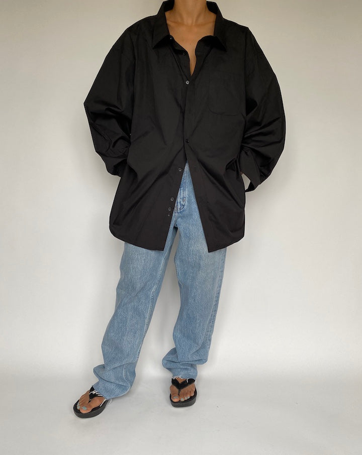 VINTAGE OVERSIZED BLACK SHIRT 1468