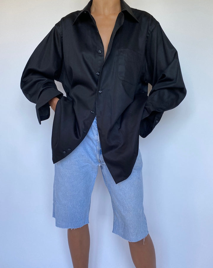 VINTAGE OVERSIZED BLACK SHIRT 940