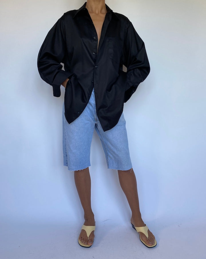 VINTAGE OVERSIZED BLACK SHIRT 940