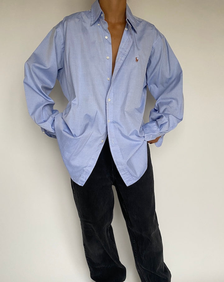 VINTAGE OVERSIZED BLUE RALPH LAUREN SHIRT 1443