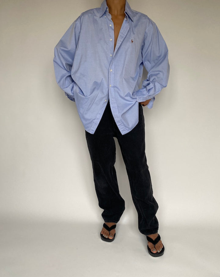 VINTAGE OVERSIZED BLUE RALPH LAUREN SHIRT 1443
