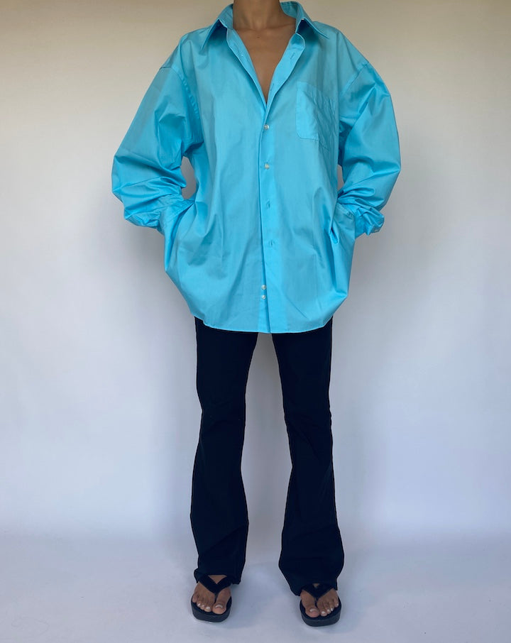 VINTAGE OVERSIZED BLUE SHIRT 1097-5