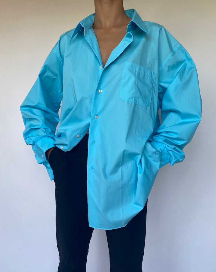 VINTAGE OVERSIZED BLUE SHIRT 1097