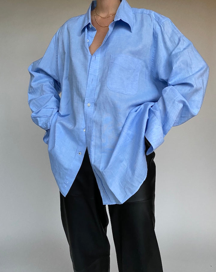 VINTAGE OVERSIZED BLUE SHIRT 528