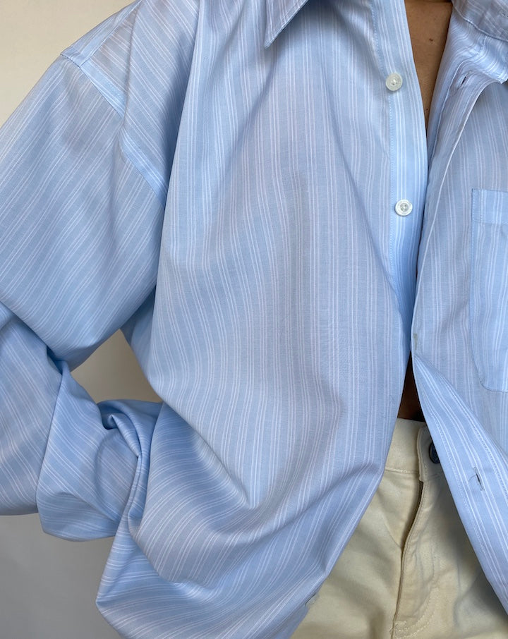 VINTAGE OVERSIZED BLUE SHIRT 625-2