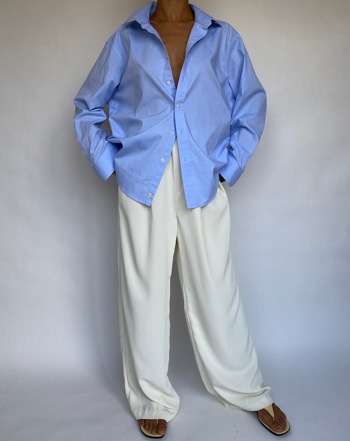 VINTAGE OVERSIZED BLUE SUMMER SHIRT 757