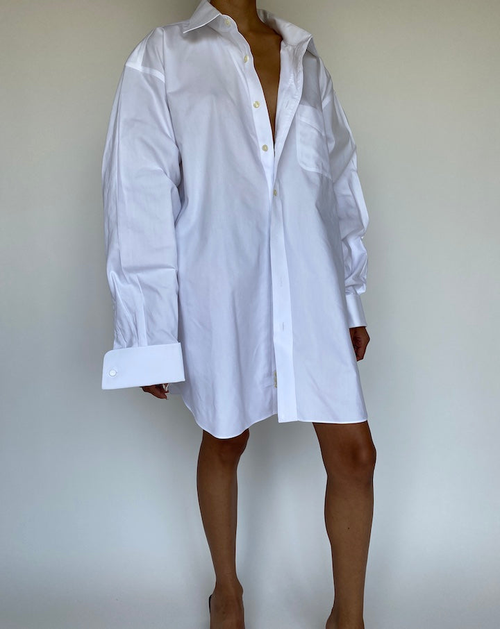 VINTAGE OVERSIZED COTTON SHIRT DRESS 885-4