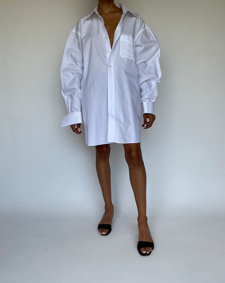 VINTAGE OVERSIZED COTTON SHIRT DRESS 885