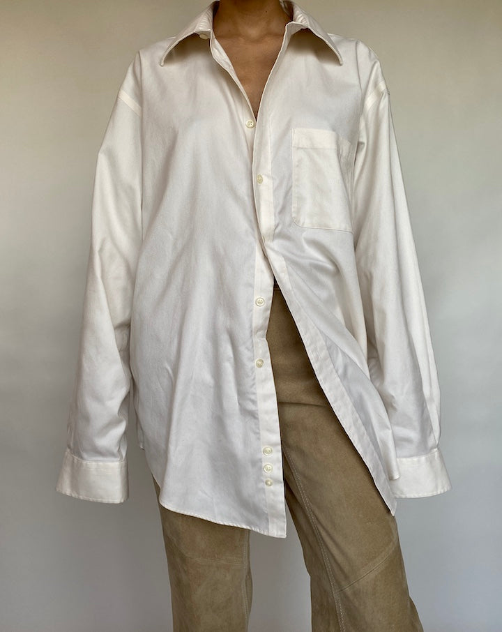 VINTAGE OVERSIZED CREAM SHIRT 5872