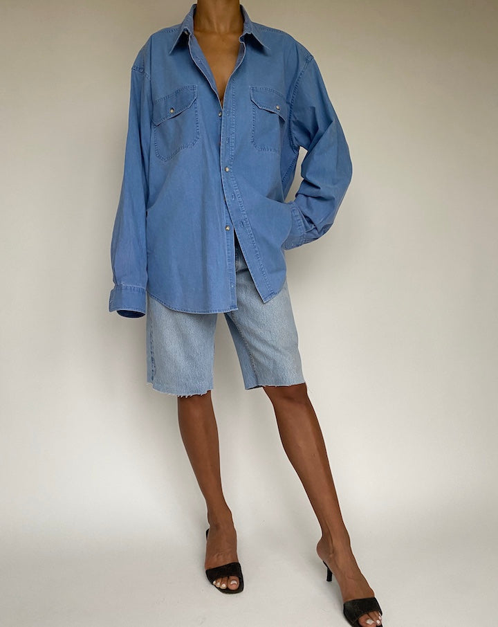 VINTAGE OVERSIZED DENIM SHIRT 1017-2