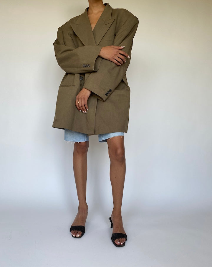 VINTAGE OVERSIZED DOUBLE BREASTED BLAZER 856-3