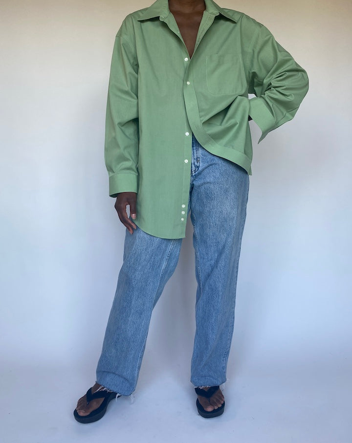 VINTAGE OVERSIZED GREEN SHIRT 1133-2