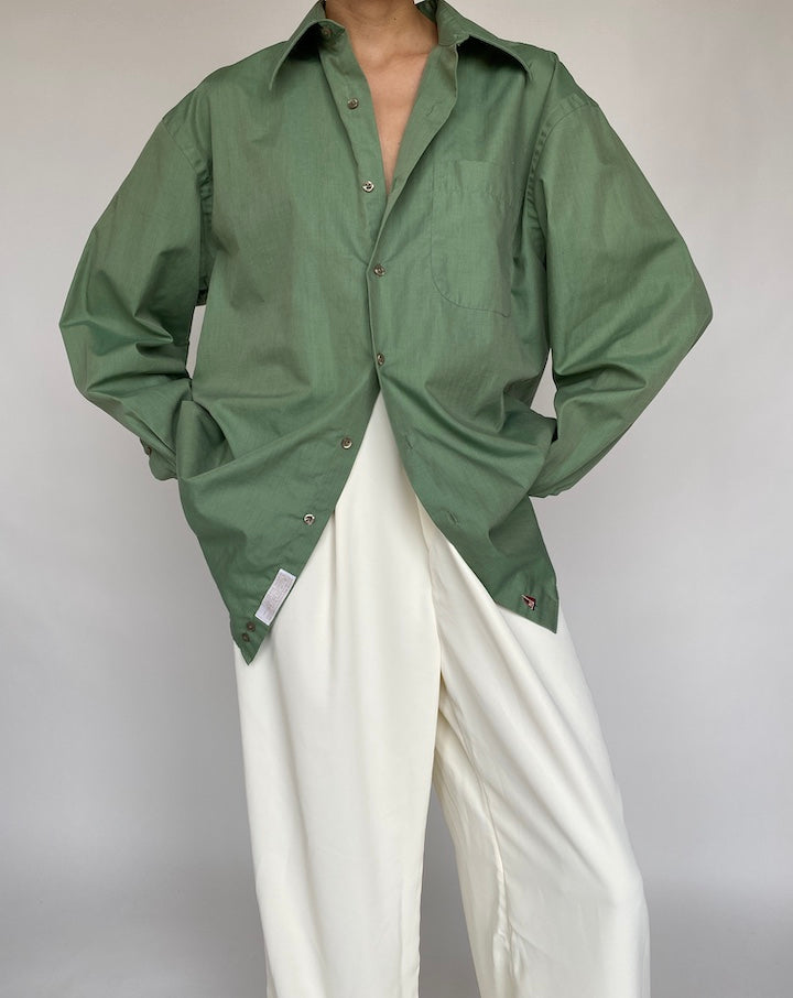 VINTAGE OVERSIZED GREEN SHIRT 643-4
