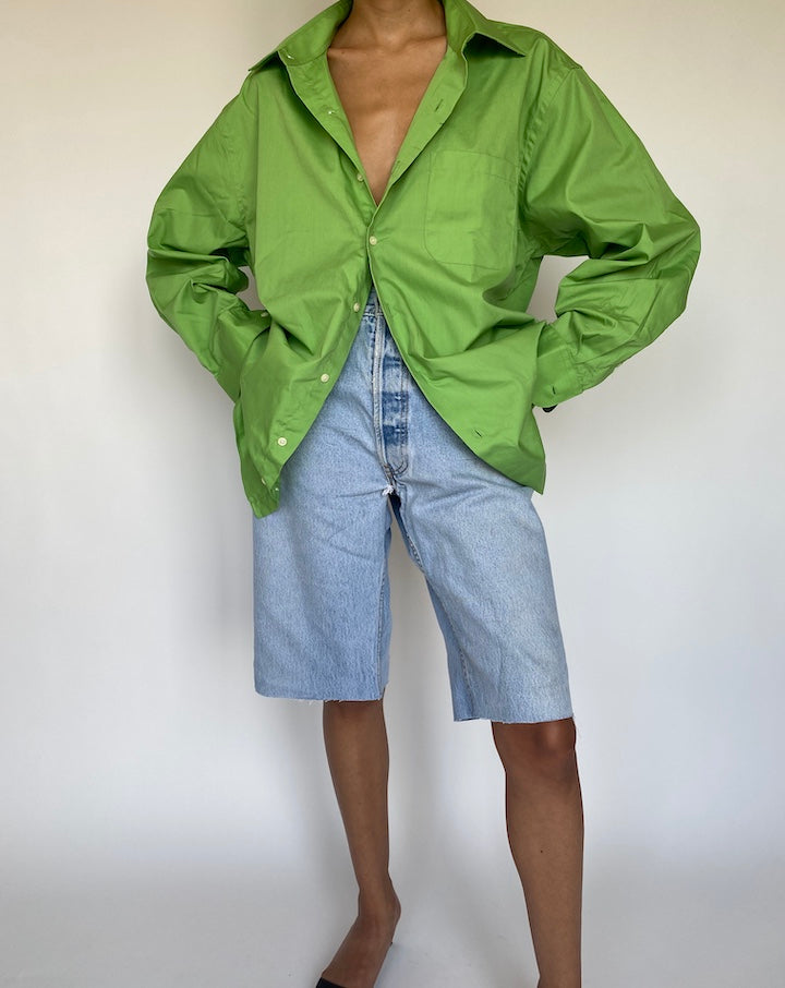 VINTAGE OVERSIZED GREEN SHIRT 864-2
