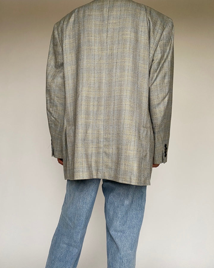 VINTAGE OVERSIZED GREY BLAZER 1023-2