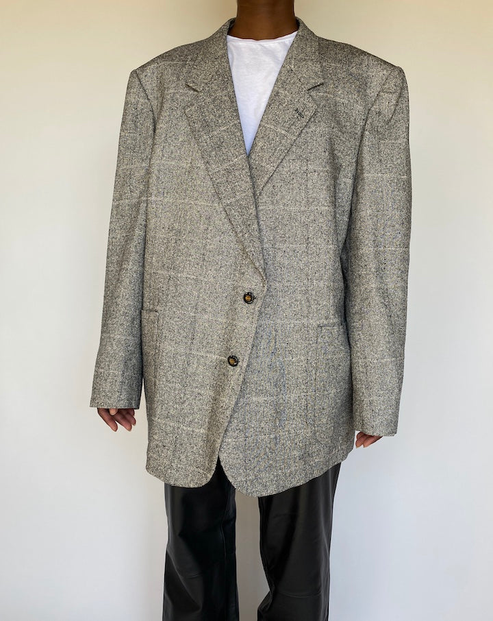 VINTAGE OVERSIZED GREY BLAZER 1170-4