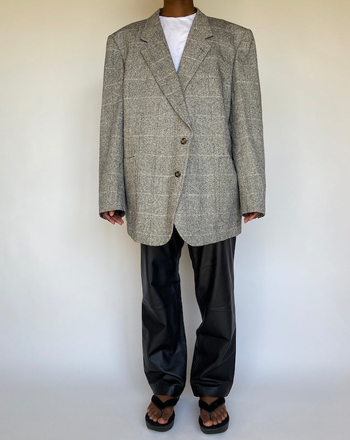 VINTAGE OVERSIZED GREY BLAZER 1170