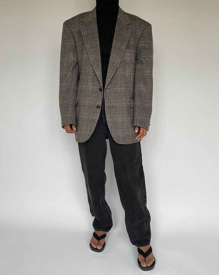 VINTAGE OVERSIZED GREY BLAZER 1421