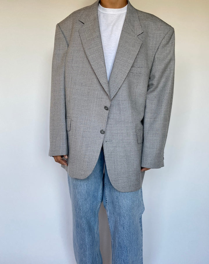 VINTAGE OVERSIZED GREY BLAZER 1479