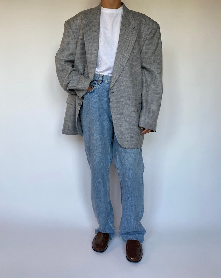 VINTAGE OVERSIZED GREY BLAZER 1479