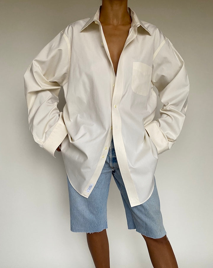 VINTAGE OVERSIZED IVORY SHIRT 1014