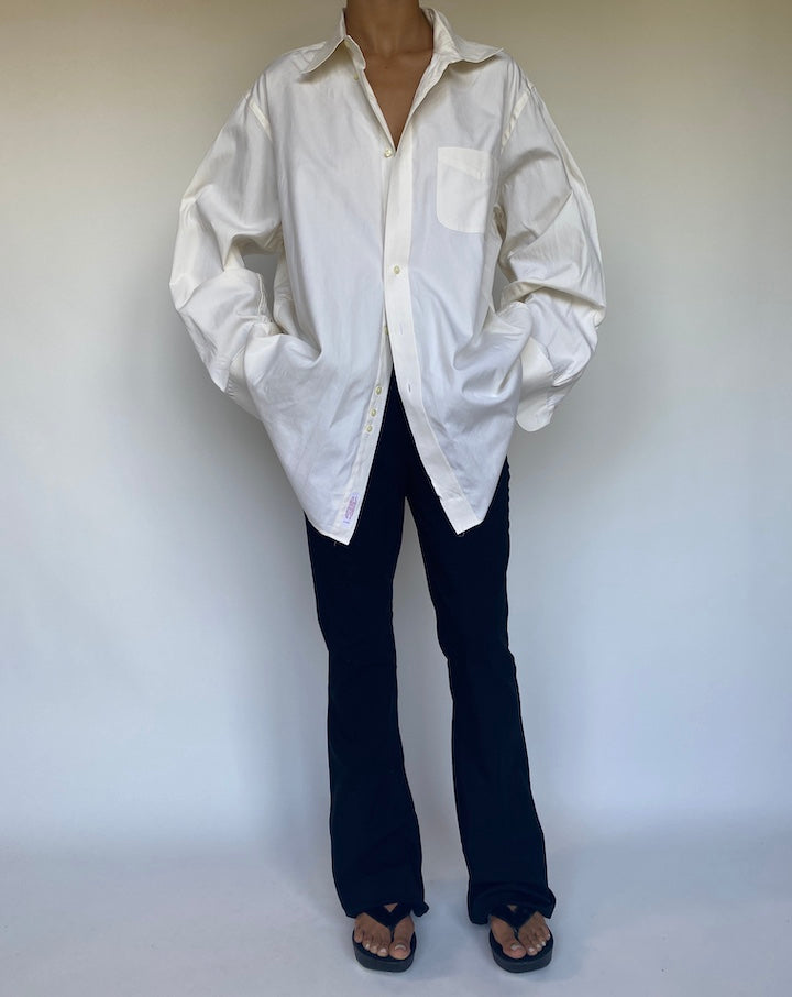 VINTAGE OVERSIZED IVORY SHIRT 1098-5