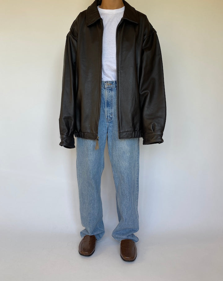 VINTAGE OVERSIZED LEATHER JACKET 1577