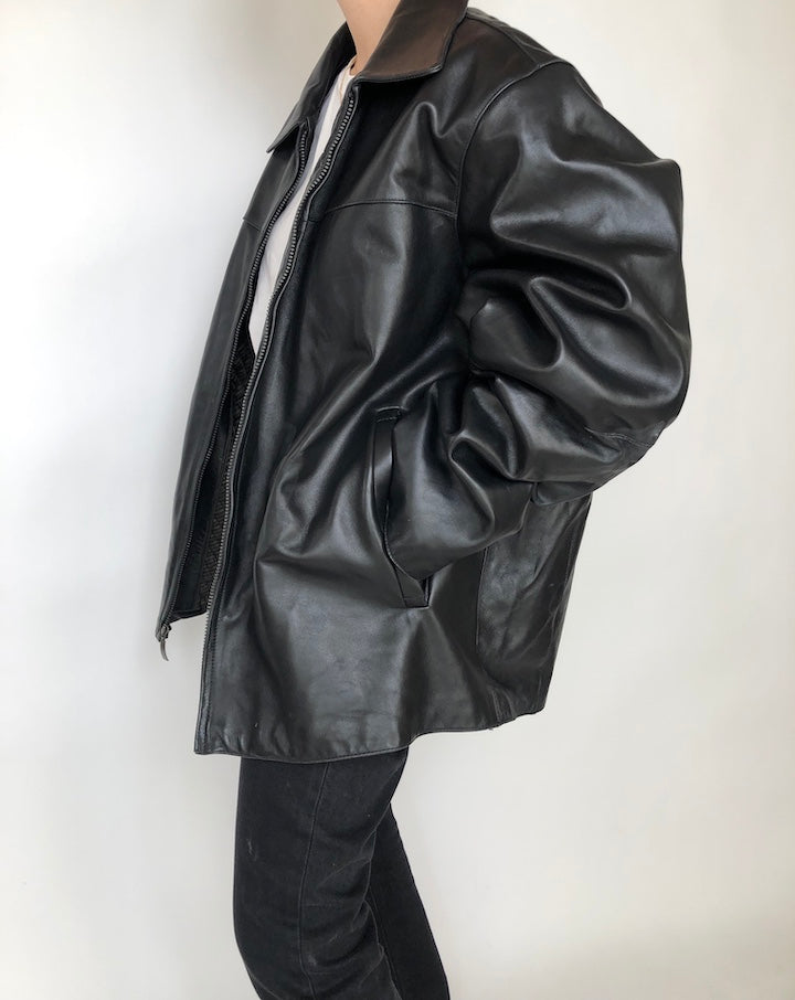 VINTAGE OVERSIZED LEATHER JACKET 189-2