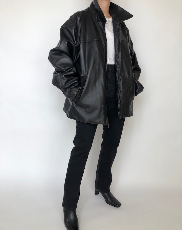 VINTAGE OVERSIZED LEATHER JACKET 189