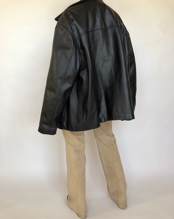 VINTAGE OVERSIZED LEATHER JACKET 353-2