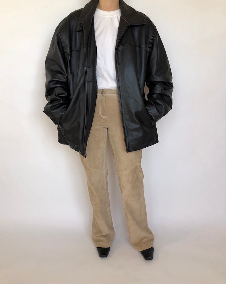 VINTAGE OVERSIZED LEATHER JACKET 353