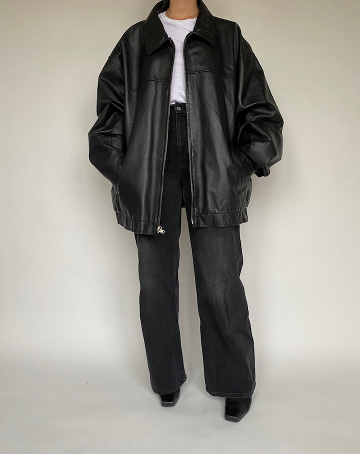 VINTAGE OVERSIZED LEATHER JACKET 533