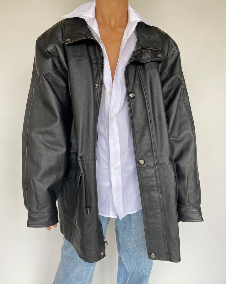 VINTAGE OVERSIZED LEATHER JACKET 726-5