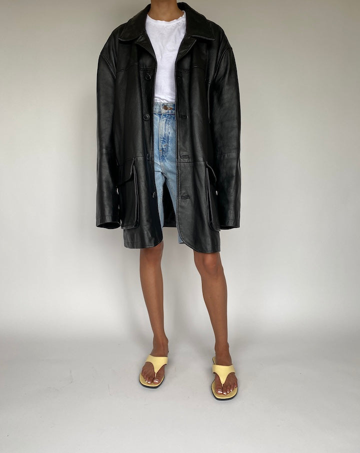 VINTAGE OVERSIZED LEATHER JACKET 832