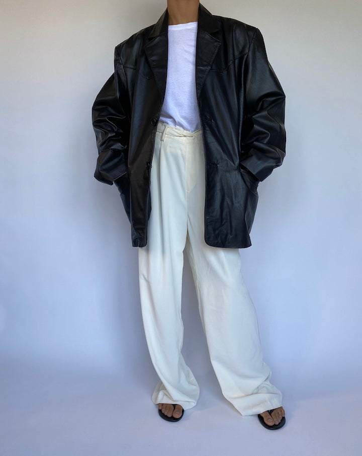 VINTAGE OVERSIZED LEATHER JACKET 948-7