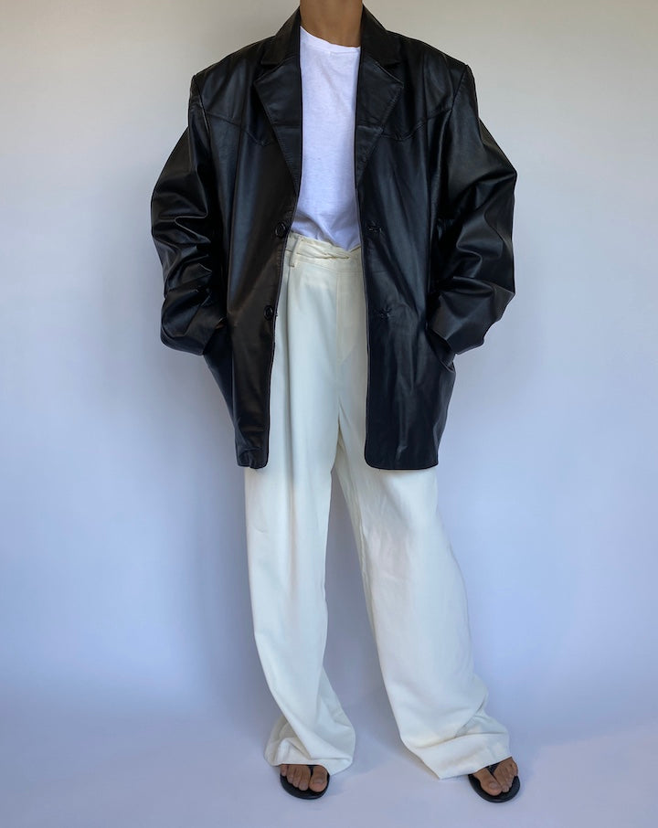 VINTAGE OVERSIZED LEATHER JACKET 948