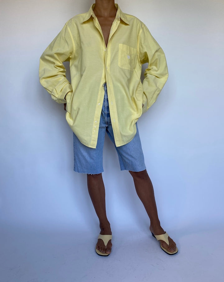 VINTAGE OVERSIZED LIGHT YELLOW SHIRT 926-6