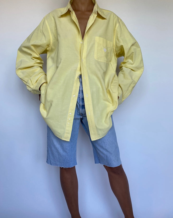 VINTAGE OVERSIZED LIGHT YELLOW SHIRT 926
