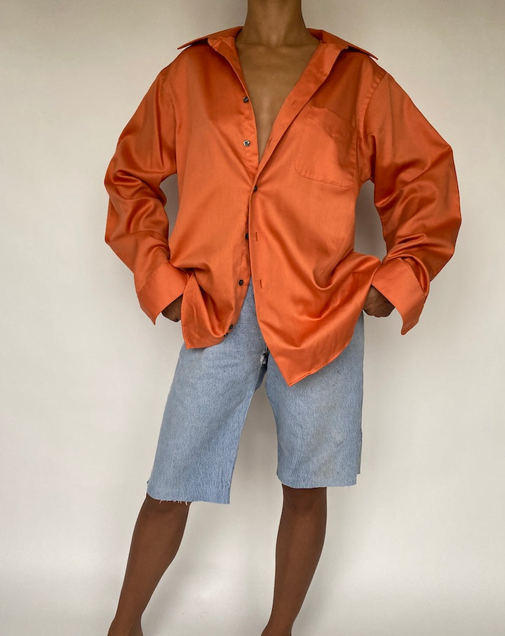 VINTAGE OVERSIZED ORANGE SHIRT 790-4