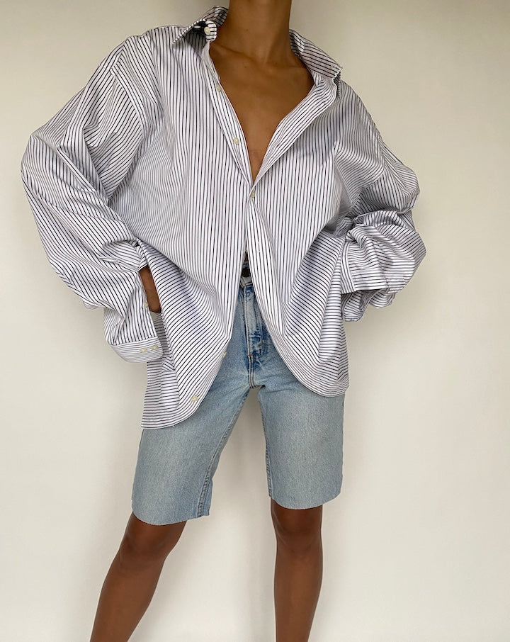 VINTAGE OVERSIZED RALPH LAUREN STRIPED SHIRT 775-4