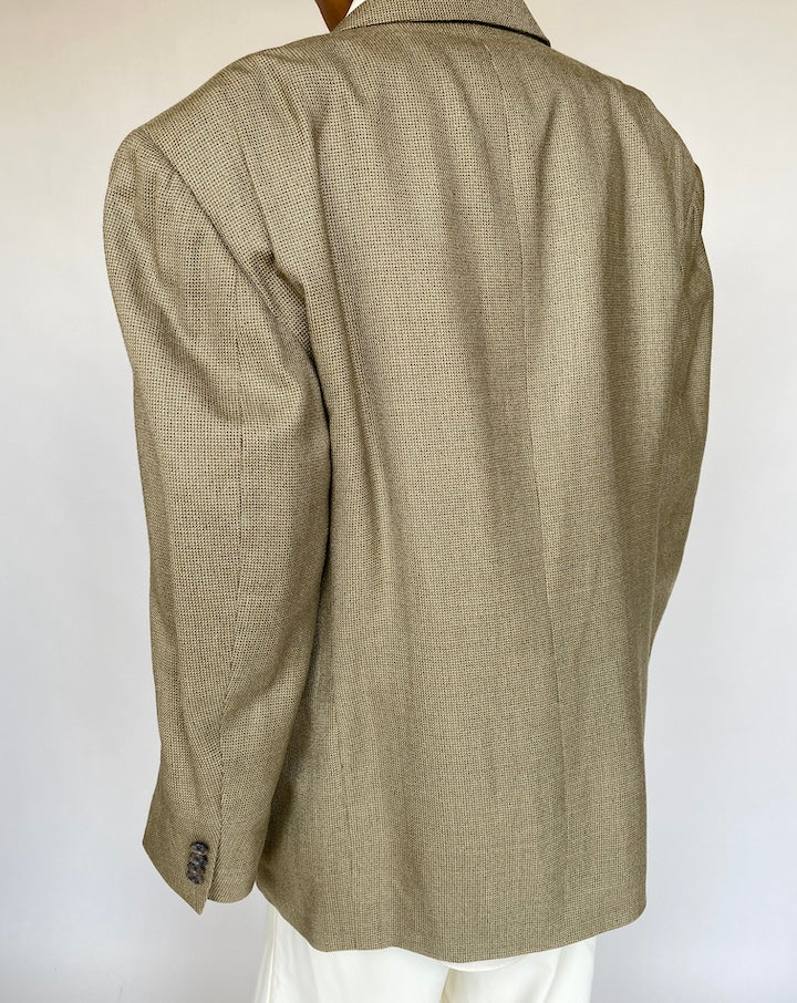 VINTAGE OVERSIZED SILK-WOOL BLAZER 753-2