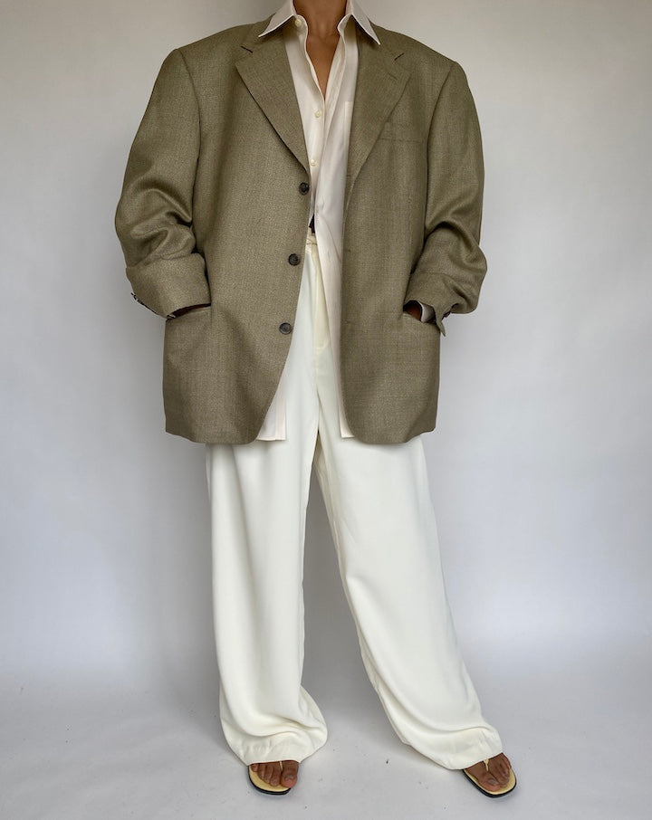 VINTAGE OVERSIZED SILK-WOOL BLAZER 753
