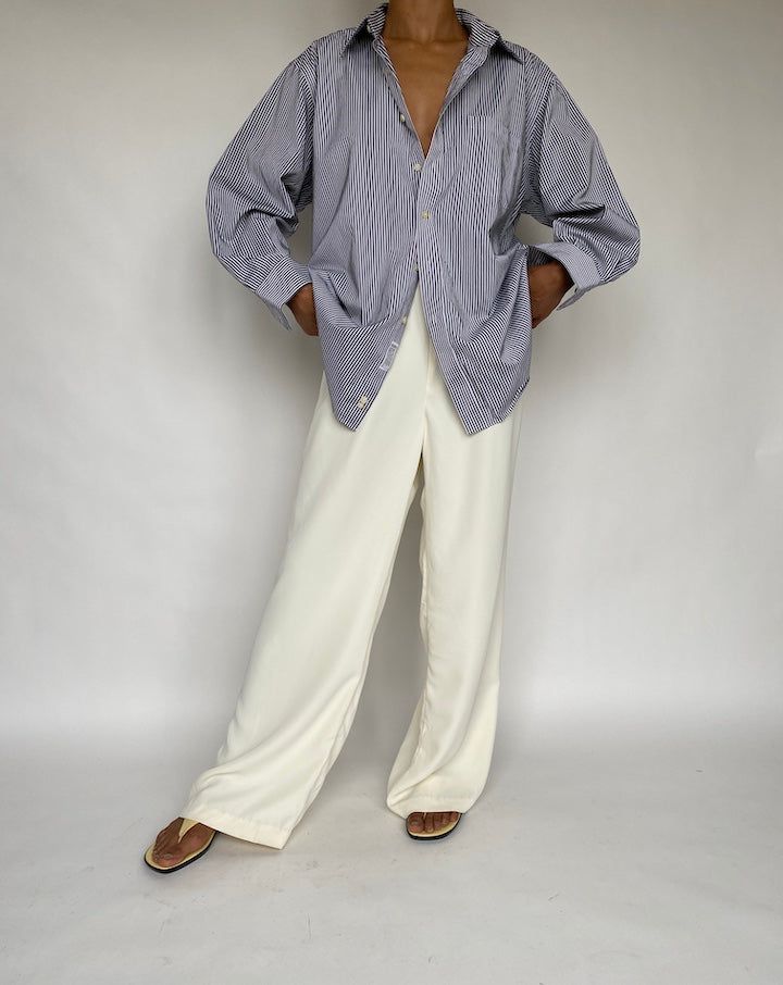 VINTAGE OVERSIZED STRIPED BUTTON DOWN SHIRT 810