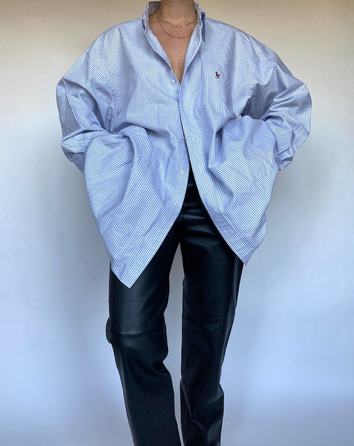 VINTAGE OVERSIZED STRIPED RALPH LAUREN SHIRT 483-4