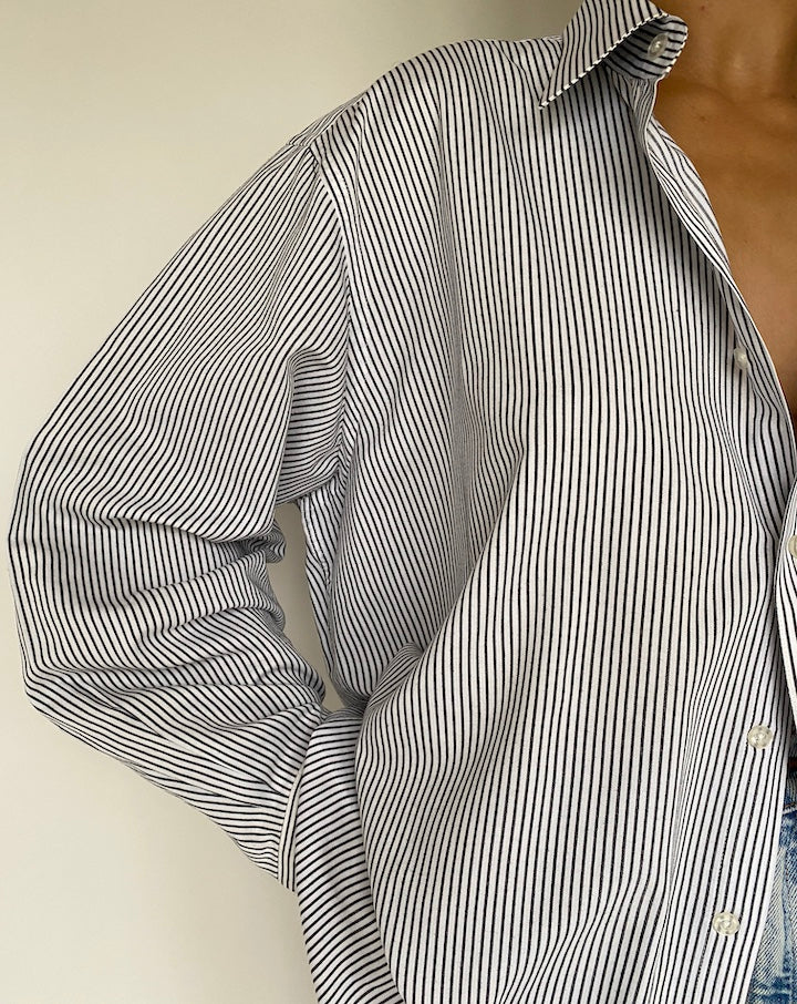 VINTAGE OVERSIZED STRIPED SHIRT 778-3