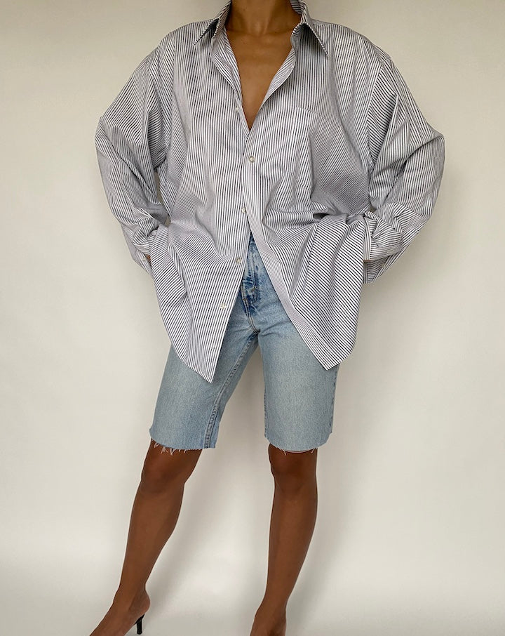 VINTAGE OVERSIZED STRIPED SHIRT 778-5