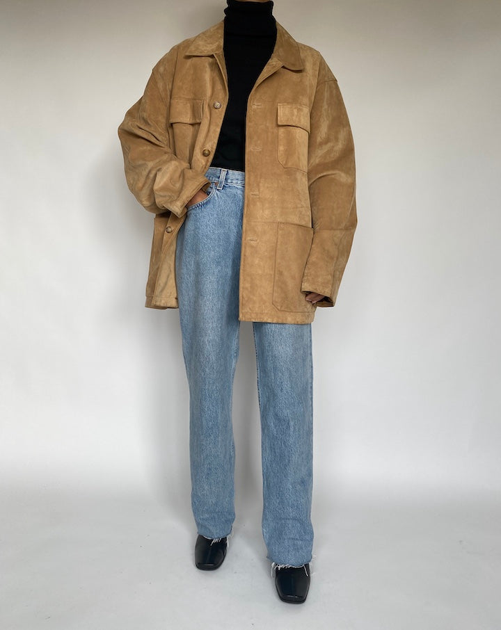 VINTAGE OVERSIZED SUEDE LEATHER SHIRT-JACKET 1769