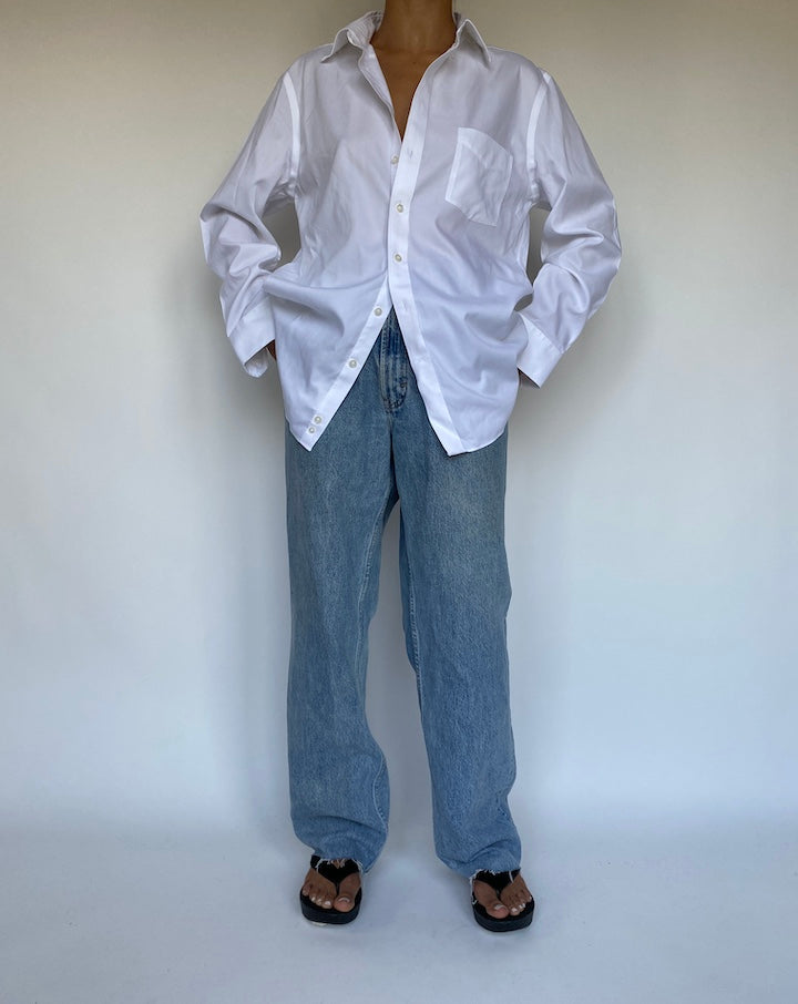 VINTAGE OVERSIZED WHITE SHIRT 1068