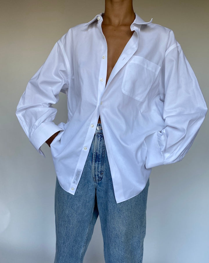 VINTAGE OVERSIZED WHITE SHIRT 1071-3